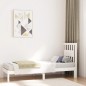 vidaXL Massivholzbett Weiß Kiefer 75x190 cm vidaXL Massivholzbett Weiß Kiefer 75x190 cm
