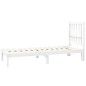 vidaXL Massivholzbett Weiß Kiefer 75x190 cm vidaXL Massivholzbett Weiß Kiefer 75x190 cm