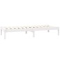 vidaXL Massivholzbett Weiß Kiefer 75x190 cm vidaXL Massivholzbett Weiß Kiefer 75x190 cm