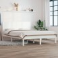 vidaXL Massivholzbett Weiß 135x190 cm vidaXL Massivholzbett Weiß 135x190 cm