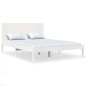 vidaXL Massivholzbett Weiß 135x190 cm vidaXL Massivholzbett Weiß 135x190 cm