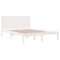 vidaXL Massivholzbett Weiß 135x190 cm vidaXL Massivholzbett Weiß 135x190 cm