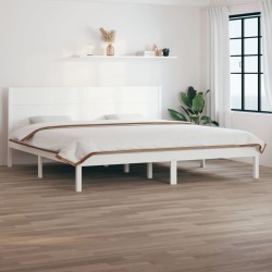 vidaXL Massivholzbett Weiß 180x200 cm