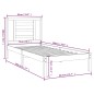 vidaXL Massivholzbett Weiß 75x190 cm vidaXL Massivholzbett Weiß 75x190 cm