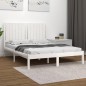 vidaXL Massivholzbett Weiß Kiefer 135x190 cm vidaXL Massivholzbett Weiß Kiefer 135x190 cm