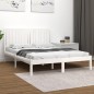 vidaXL Massivholzbett Weiß 150x200 cm vidaXL Massivholzbett Weiß 150x200 cm