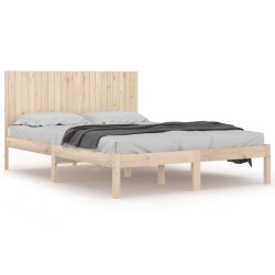 vidaXL Massivholzbett Kiefer 200x200 cm