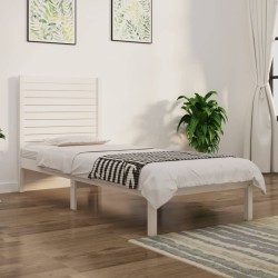 vidaXL Massivholzbett Weiß 75x190 cm