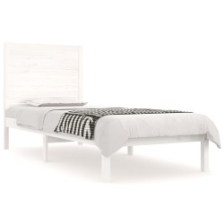 vidaXL Massivholzbett Weiß 75x190 cm