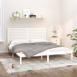 vidaXL Massivholzbett Weiß 180x200 cm