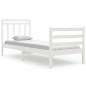 vidaXL Massivholzbett Weiß 75x190 cm vidaXL Massivholzbett Weiß 75x190 cm