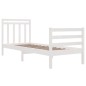 vidaXL Massivholzbett Weiß 75x190 cm vidaXL Massivholzbett Weiß 75x190 cm