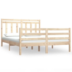 vidaXL Massivholzbett 140x190 cm