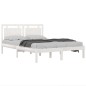 vidaXL Massivholzbett Weiß 135x190 cm vidaXL Massivholzbett Weiß 135x190 cm
