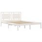 vidaXL Massivholzbett Weiß 135x190 cm vidaXL Massivholzbett Weiß 135x190 cm