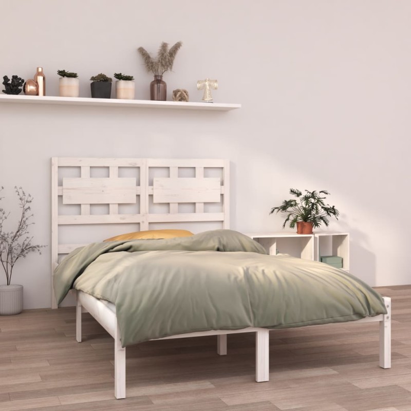 vidaXL Massivholzbett Weiß 120x190 cm vidaXL Massivholzbett Weiß 120x190 cm