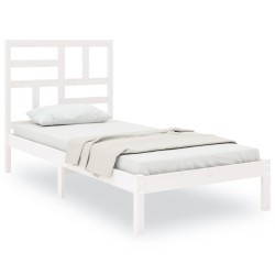 vidaXL Massivholzbett Weiß 75x190 cm