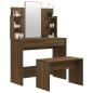 vidaXL Schminktisch-Set Braun Eichen-Optik 96x40x142 cm vidaXL Schminktisch-Set Braun Eichen-Optik 96x40x142 cm