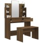 vidaXL Schminktisch-Set Braun Eichen-Optik 96x40x142 cm vidaXL Schminktisch-Set Braun Eichen-Optik 96x40x142 cm