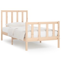 vidaXL Massivholzbett 75x190 cm