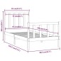 vidaXL Massivholzbett 75x190 cm vidaXL Massivholzbett 75x190 cm