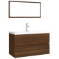 vidaXL Badmöbel-Set Braun Eichen-Optik Holzwerkstoff vidaXL Badmöbel-Set Braun Eichen-Optik Holzwerkstoff