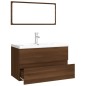 vidaXL Badmöbel-Set Braun Eichen-Optik Holzwerkstoff vidaXL Badmöbel-Set Braun Eichen-Optik Holzwerkstoff