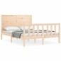 vidaXL Massivholzbett mit Kopfteil 140x190 cm vidaXL Massivholzbett mit Kopfteil 140x190 cm
