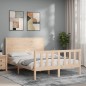 vidaXL Massivholzbett mit Kopfteil 140x190 cm vidaXL Massivholzbett mit Kopfteil 140x190 cm