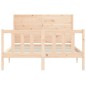 vidaXL Massivholzbett mit Kopfteil 140x190 cm vidaXL Massivholzbett mit Kopfteil 140x190 cm