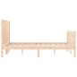 vidaXL Massivholzbett mit Kopfteil 140x190 cm vidaXL Massivholzbett mit Kopfteil 140x190 cm
