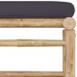 12-tlg. Garten-Lounge-Set mit Dunkelgrauen Kissen Bambus 12-tlg. Garten-Lounge-Set mit Dunkelgrauen Kissen Bambus