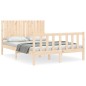 vidaXL Massivholzbett mit Kopfteil 140x190 cm vidaXL Massivholzbett mit Kopfteil 140x190 cm
