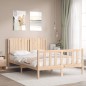 vidaXL Massivholzbett mit Kopfteil 140x190 cm vidaXL Massivholzbett mit Kopfteil 140x190 cm