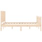 vidaXL Massivholzbett mit Kopfteil 140x190 cm vidaXL Massivholzbett mit Kopfteil 140x190 cm