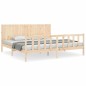 vidaXL Massivholzbett mit Kopfteil 200x200 cm vidaXL Massivholzbett mit Kopfteil 200x200 cm