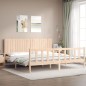 vidaXL Massivholzbett mit Kopfteil 200x200 cm vidaXL Massivholzbett mit Kopfteil 200x200 cm