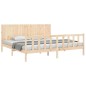 vidaXL Massivholzbett mit Kopfteil 200x200 cm vidaXL Massivholzbett mit Kopfteil 200x200 cm