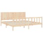 vidaXL Massivholzbett mit Kopfteil 200x200 cm vidaXL Massivholzbett mit Kopfteil 200x200 cm