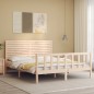 vidaXL Massivholzbett mit Kopfteil vidaXL Massivholzbett mit Kopfteil