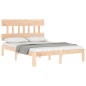 vidaXL Massivholzbett mit Kopfteil 140x190 cm vidaXL Massivholzbett mit Kopfteil 140x190 cm