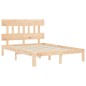 vidaXL Massivholzbett mit Kopfteil 140x190 cm vidaXL Massivholzbett mit Kopfteil 140x190 cm