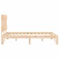 vidaXL Massivholzbett mit Kopfteil 140x190 cm vidaXL Massivholzbett mit Kopfteil 140x190 cm