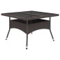 9-tlg. Garten-Essgruppe Poly Rattan und Glas Braun 9-tlg. Garten-Essgruppe Poly Rattan und Glas Braun