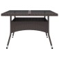 9-tlg. Garten-Essgruppe Poly Rattan und Glas Braun 9-tlg. Garten-Essgruppe Poly Rattan und Glas Braun