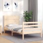 vidaXL Massivholzbett mit Kopfteil vidaXL Massivholzbett mit Kopfteil