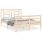 vidaXL Massivholzbett mit Kopfteil 140x190 cm vidaXL Massivholzbett mit Kopfteil 140x190 cm