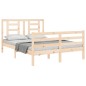 vidaXL Massivholzbett mit Kopfteil 140x190 cm vidaXL Massivholzbett mit Kopfteil 140x190 cm