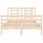 vidaXL Massivholzbett mit Kopfteil 140x190 cm vidaXL Massivholzbett mit Kopfteil 140x190 cm