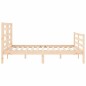 vidaXL Massivholzbett mit Kopfteil 140x190 cm vidaXL Massivholzbett mit Kopfteil 140x190 cm